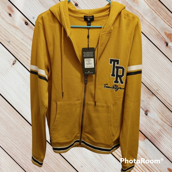 True Religion Sweaters - Women True Religion gold black and white hoodie XL